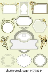 Options for frames with different patterns of curves and circles.Frame.Banner