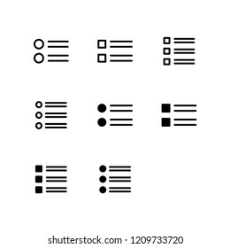 Options Icon Logo Vector Symbol. List Icon