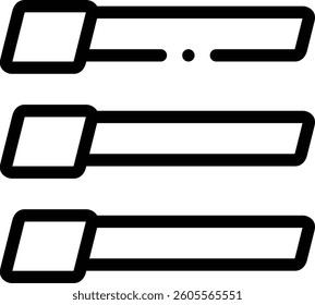 options icon. Thin Linear Style Design Isolated On White Background