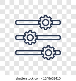 Options icon. Trendy linear Options logo concept on transparent background from User Interface and Web Navigation collection