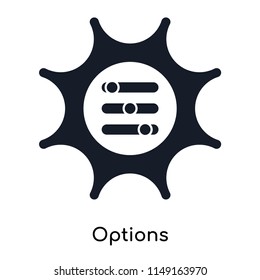 Options icon vector isolated on white background for your web and mobile app design, Options logo concept