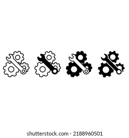 Options icon vector set. settings illustration sign collection. installation symbol. repair logo. fix mark.