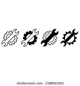 Options icon vector set. settings illustration sign collection. installation symbol. repair logo. fix mark.