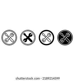 Options icon vector set. settings illustration sign collection. installation symbol. repair logo. fix mark.