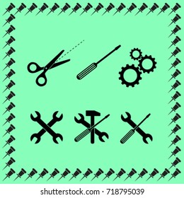 Options icons set vector illustration