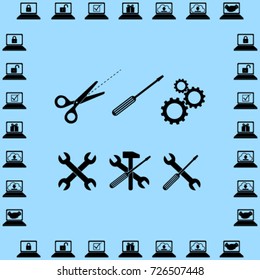 Options icons set vector illustration