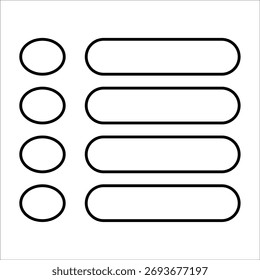 Iconos de opciones. Ilustración vectorial de línea simple