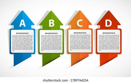 Options infographic, timeline, design template for business presentations or information banner. 