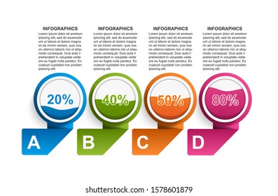 Options infographics template. Infographics for business presentations or information banner.