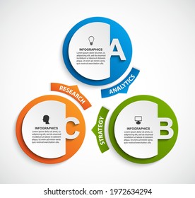 Options infographics template. Infographics for business presentations or information banner.