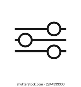 Options line icon isolated on white background. Black flat thin icon on modern outline style. Linear symbol and editable stroke. Simple and pixel perfect stroke vector illustration. 