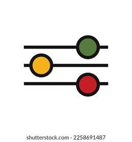 Options line icon isolated on white background. Black flat thin icon on modern outline style. Linear symbol and editable stroke. Simple and pixel perfect stroke vector illustration.