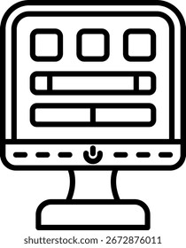 Opciones Diseño de íconos de Vector de línea
