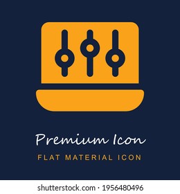 Options premium material ui ux isolated vector icon in navy blue and orange colors