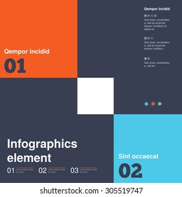 Options, sequences, choices, chart. Vector infographics element.