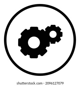 Opciones Preferencias Icono plano Aislado en fondo blanco