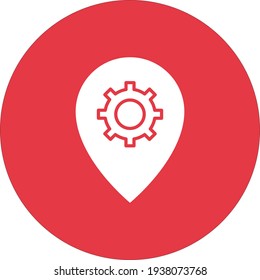 Opciones configuración de la imagen vectorial de icono de pin. También se puede usar para mapas y ubicación. Idóneo para aplicaciones web, aplicaciones móviles y medios impresos.