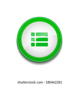 Options Sign Circular Green Vector Web Button Icon