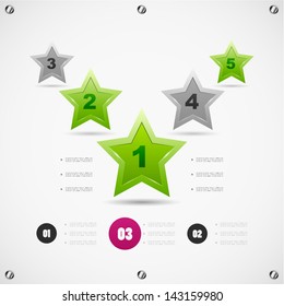 Options steps modern vector design template