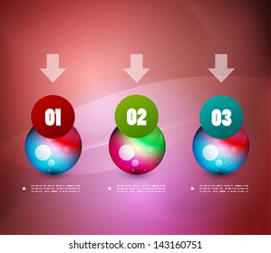 Options steps modern vector design template