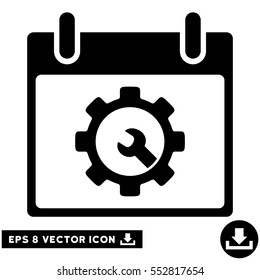 Options Tools Calendar Day icon. Vector EPS illustration style is flat iconic symbol, black color.