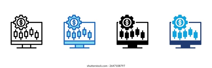 Options Trading icon Multi Style Vector Illustration