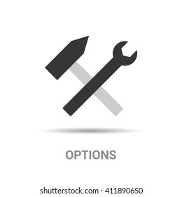 Options vector icon. 