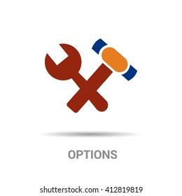 Options vector icon. 