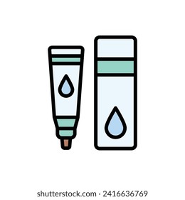 Optometrist Eye Cream Icon Vector Illustration