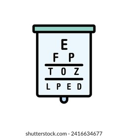 Optometrist Eye Test Icon Vector Illustration
