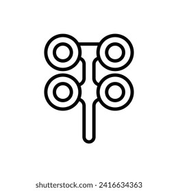 Optometrist Filters Outline Icon Vector Illustration