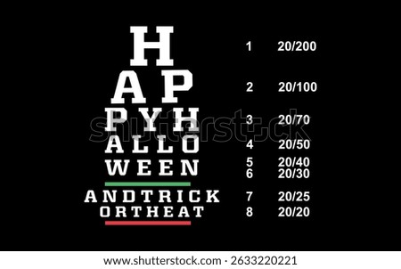 Optometrist Halloween Eye Chart Optometry Eye Doctor