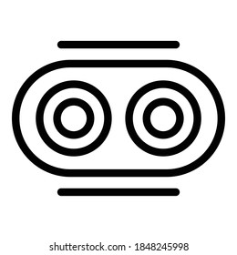 Optometrist icon. Outline optometrist vector icon for web design isolated on white background