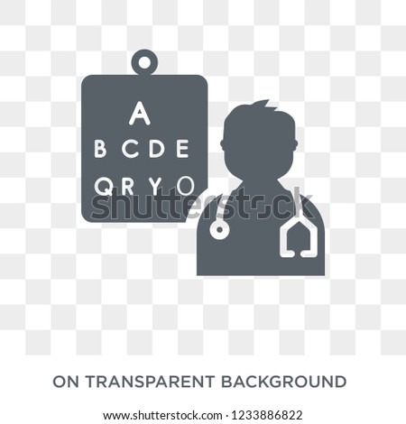Optometrist icon. Trendy flat vector Optometrist icon on transparent background from Health and Medical collection. 