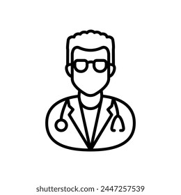 Icono del optometrista en Vector. Logotipo
