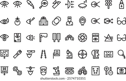 Optometrist icons High-Quality Vector Icons Collection with Editable Stroke. Ideal for Professional and Creative Projects