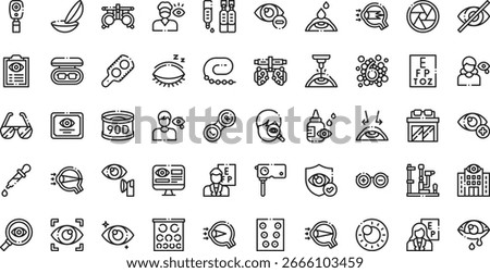 Optometrist icons High-Quality Vector Icons Collection with Editable Stroke. Ideal for Professional and Creative Projects