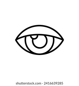 Optometrist Irritation Outline Icon Vector Illustration