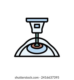 Optometrist Laser Surgery Icon Vector Illustration