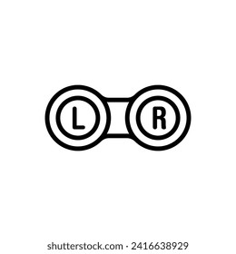 Optometrist Lens Holder Outline Icon Vector Illustration