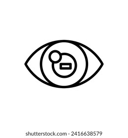 Optometrist Myopia Outline Icon Vector Illustration