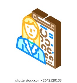 optometrist optometry vision eye isometric icon vector. optometrist optometry vision eye sign. isolated symbol illustration