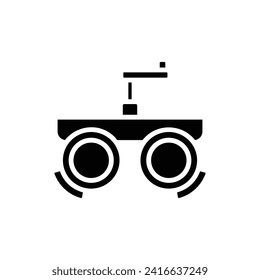 Optometrist Testing Glasses Filled Icon Vector Illustration