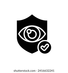 Optometrist Vision Filled Icon Vector Illustration