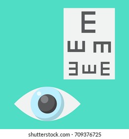 Optometry flat icon, medicine and healthcare, eye sign vector graphics, a colorful solid pattern on a cyan background, eps 10.