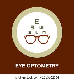 Optometry Icon - Human Health Ophthalmology. Medical Care