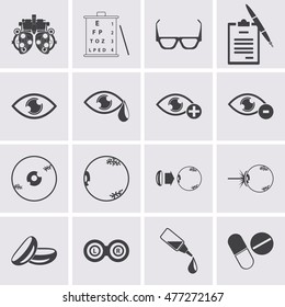optometry icons vector set