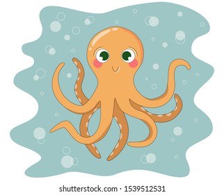 optopus vector illustranion cean underwater