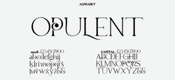 Opulent Abstract Quality Font Alphabet. Minimal Modern Urban Fonts For Logo, Brand Etc. Typography Typeface With Small And Capital  Alphabet And Number. Vector Illustration