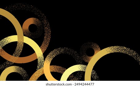 An opulent blend of concentric gold and black swirls, creating an abstract, dynamic pattern.